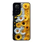 BG AKSESUAR Xiaomi Redmi A5 ile Uyumlu Çiçek Papatya Baskılı, Mat Siyah, Yumuşak Silikon, Şok Emici Koruyucu Kılıf