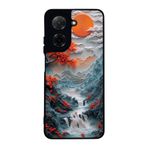 BG AKSESUAR Xiaomi Redmi A5 ile Uyumlu Kılıf, Manzara Tasarımı, Siyah, Yumuşak Silikon, Şok Emici