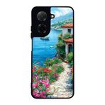 BG AKSESUAR Xiaomi Redmi A5 ile Uyumlu Siyah Kılıf, Deniz Manzarası Baskılı, Yumuşak Silikon, Koruyucu, Şok Emici