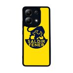 BG AKSESUAR Xiaomi Redmi Note 13 4G ile Uyumlu Fenerbahçe Baskılı Kılıf, Mat Siyah, Yumuşak Silikon, Koruyucu, Şok Emici