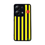BG AKSESUAR Xiaomi Redmi Note 13 4G ile Uyumlu Fenerbahçe Tasarımlı Mat Siyah Silikon Kılıf