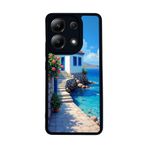 BG AKSESUAR Xiaomi Redmi Note 13 4G ile Uyumlu Mat Siyah Kılıf, Deniz Manzarası Baskılı, Yumuşak Silikon, Koruyucu, Şok Emici Kapak