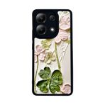 BG AKSESUAR Xiaomi Redmi Note 13 4G ile Uyumlu Mat Siyah Kılıf, Yumuşak Silikon, Koruyucu, Şok Emici, SoloCicek Tasarım
