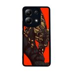 BG AKSESUAR Xiaomi Redmi Note 13 4G ile Uyumlu Pastel Leopar Desenli Mat Siyah Kılıf, Yumuşak Silikon, Şok Emici Kapak