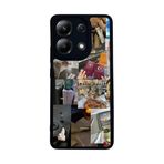 BG AKSESUAR Xiaomi Redmi Note 13 4G Uyumlu Mat Siyah Kılıf, Yumuşak Silikon, Koruyucu, Şok Emici, Manzara Baskılı