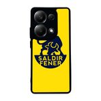 BG AKSESUAR Xiaomi Redmi Note 13 Pro 4G ile Uyumlu Fenerbahçe Baskılı Kılıf, Mat Siyah, Yumuşak Silikon, Koruyucu, Şok Emici