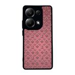 BG AKSESUAR Xiaomi Redmi Note 13 Pro 4G ile Uyumlu LouisVuitton Desenli Mat Siyah Kılıf, Yumuşak Silikon, Koruyucu, Şok Emici Kapak