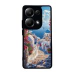 BG AKSESUAR Xiaomi Redmi Note 13 Pro 4G ile Uyumlu Mat Siyah Kılıf, Deniz Manzarası Baskılı, Yumuşak Silikon, Koruyucu, Şok Emici Kapak