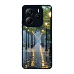 BG AKSESUAR Xiaomi Redmi Note 14 5G ile Uyumlu Baskılı, Mat Siyah, Yumuşak Silikon, Koruyucu, Şok Emici Kapak Kılıf, Doğa Manzara