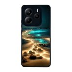 BG AKSESUAR Xiaomi Redmi Note 14 5G ile Uyumlu Doğa Manzara Baskılı, Mat Siyah, Yumuşak Silikon, Şok Emici Koruyucu Kılıf