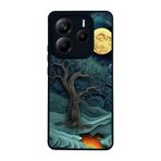 BG AKSESUAR Xiaomi Redmi Note 14 5G ile Uyumlu Kılıf, Manzara Tasarımı, Mat Siyah, Yumuşak Silikon, Şok Emici