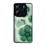 BG AKSESUAR Xiaomi Redmi Note 14 5G ile Uyumlu Kılıf, SoloCicek Tasarım, Mat Siyah, Yumuşak Silikon, Şok Emici