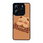 BG AKSESUAR Xiaomi Redmi Note 14 5G ile Uyumlu Oyuncak Ayıcık Baskılı, Yumuşak Silikon, Şok Emici Koruyucu Kılıf, Kahverengi