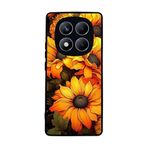 BG AKSESUAR Xiaomi Redmi Note 14 Pro 4G ile Uyumlu Kılıf, Çiçek Desenli, Silikon, Şok Emici, Siyah