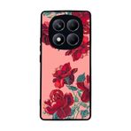 BG AKSESUAR Xiaomi Redmi Note 14 Pro 4G ile Uyumlu Kılıf, Çiçek Desenli, Siyah, Yumuşak Silikon, Şok Emici