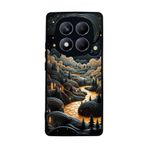 BG AKSESUAR Xiaomi Redmi Note 14 Pro 4G ile Uyumlu Kılıf, Yumuşak Silikon, Koruyucu, Şok Emici, Manzara Tasarım, Siyah