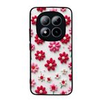 BG AKSESUAR Xiaomi Redmi Note 15 Pro ile Uyumlu Çiçek Baskılı, Mat Siyah, Yumuşak Silikon Koruyucu Kılıf