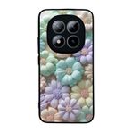 BG AKSESUAR Xiaomi Redmi Note 15 Pro ile Uyumlu Çiçek Baskılı, Yumuşak Silikon, Mat Siyah, Şok Emici Koruyucu Kılıf