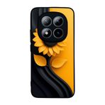 BG AKSESUAR Xiaomi Redmi Note 15 Pro Plus ile Uyumlu Çiçek Papatya Baskılı, Mat Siyah, Silikon, Şok Emici Koruyucu Kılıf