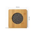 Bg Store Kare Bambu Nihale – Metal Fileli, Isıya Dayanıklı Tencere ve Çaydanlık Altlığı (16,5 x 16,5 Cm)