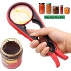 Bg Store Kavanoz Kapağı Açacağı + 5 Adet Kavanoz Kapağı Hediyeli – Ergonomik Kaymaz Tasarım, Konserve ve Kavanoz Açma Aparatı, Mutfak Için Pratik Yardımcı Set