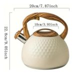 Bg Store Modern Tasarım Düdüklü Kettle 3l Paslanmaz Çelik Ergonomik Su Isıtıcı Çaydanlık Islıklı