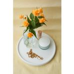 B&G Tasarım Atölyesi Dekoratif 24 cm Yuvarlak Mum, Saksı ve Takı Tabağı, Mumluk, Organizer Tabak, Kase, Tepsi