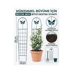 BGA MEGA Büyük Boy Dekoratif Bitki Destek çubuğu sarmaşık çiçek saksı Standı bitki kafesi (120 cm x 20 cm)