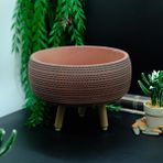BGG Damla Model Aranjmanlık Büyük Boy Beton Saksı - Bordo