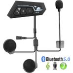 BGG Tech Motosiklet Bluetooth V5 Intercom Interkom Dinleme ve Konuşma Özellikli Yeni Nesil - Siyah