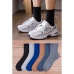 Bgk Renkli Unisex 6 Çift Düz Tenis Çorap Yumuşak Dokunuş ve Ter Emici Özellikler - 41 - 45