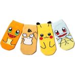 Bgk Unisex 4'lü Pokemon Desenli Patik Çorap Renkli Extra Rahat - 36 - 41 - Karışık