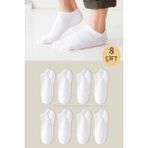 Bgk Unisex Basic Patik Çorap 8 Çift - 41 - 45 - Beyaz