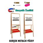 bgm oyuncak ÇİFT TARAFI BEYAZ YARIM ABAKÜSLÜ YAZI TAHTASI