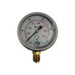 Bh Ø 100 - 0 - 250 Bar 1/2 Gliserinli Alttan Çıkışlı Manometre