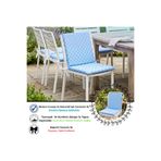 Bhomesconcept 40x40 Cm Mavi Arkalıklı Sandalye Minderi Pamuk Polyester Kumaş İpli Sırtlı Mutfak Ve Bahçe Minderi