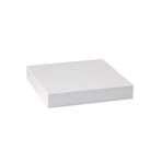 BHP Mdf Kare Salon Beyaz 23.5x23.5x3.8 cm Dekoratif Raf