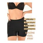 Bhs life (354) Silikon Süngerli Basen Dolgulu PopUp Korse Kum Saati Şekillendirici Dolgunlaştırıcı Korse Siyah XL