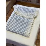 BHT 140 x170 Raşel Leke Tutmaz Güpürlü Sofra Bezi Ekose Gri - Açık Gri - 140 x 170 cm