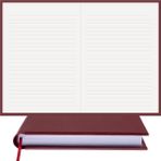 Bi Defter Çizgili Defter – Termo Deri Ciltli, %100 El Yapımı, El Dikişi, (Iplik Dikiş) “benzersiz Ürün” A/5 - Bordo