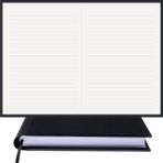 Bi Defter Çizgili Defter – Termo Deri Ciltli, %100 El Yapımı, El Dikişi, (Iplik Dikiş) “benzersiz Ürün” A/5 - Siyah