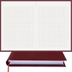 Bi Defter Kareli Defter – Gerçek Cilt Bezi, %100 El Yapımı, El Dikişi, (Iplik Dikiş) “benzersiz Ürün” A/5 - Bordo