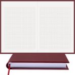 Bi Defter Kareli Defter – Termo Deri Ciltli, %100 El Yapımı, El Dikişi, (Iplik Dikiş) “benzersiz Ürün” A/5 - Bordo