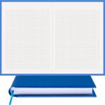 Bi Defter Kareli Defter – Termo Deri Ciltli, %100 El Yapımı, El Dikişi, (Iplik Dikiş) “benzersiz Ürün” A/5 - Mavi