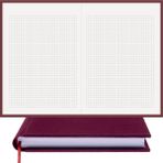 Bi Defter Kareli Defter – Viskon Kumaş Ciltli, %100 El Yapımı, El Dikişi, (Iplik Dikiş) “benzersiz Ürün” A/5 - Bordo
