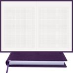 Bi Defter Kareli Defter – Viskon Kumaş Ciltli, %100 El Yapımı, El Dikişi, (Iplik Dikiş) “benzersiz Ürün” A/5 - Mor