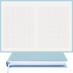 Bi Defter Kareli Defter – Viskon Kumaş Ciltli, %100 El Yapımı, El Dikişi, (Iplik Dikiş) “benzersiz Ürün” A/5 - Turkuaz