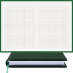 Bi Defter Kareli Defter – Viskon Kumaş Ciltli, %100 El Yapımı, El Dikişi, (Iplik Dikiş) “benzersiz Ürün” A/5 - Yeşil