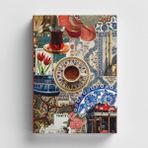 Bi' Dünya Haber Kolaj Serisi 47 Istanbul’un Ritmi Bullet Journal A5 Noktalı Defter - Garnet Kırmızısı