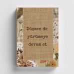 Bi' Dünya Haber Vintage Serisi 7 Düşsen De Yürümeye Devam Et Bullet Journal A5 Noktalı Defter - Azur